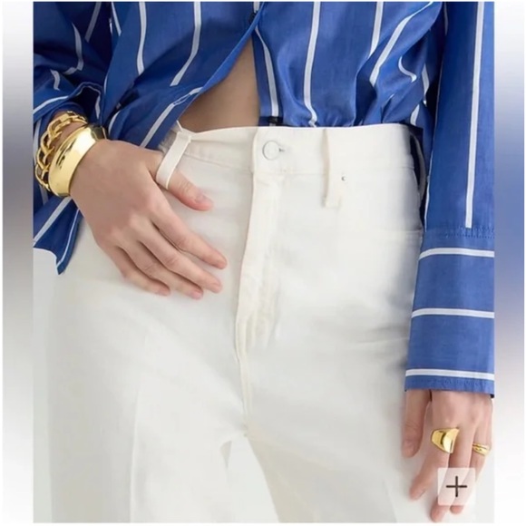 J. Crew Wide Leg Trouser in White Size 31 - Picture 2 of 6